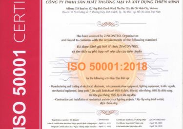CHỨNG NHẬN ISO 50001 NĂM 2025-2028