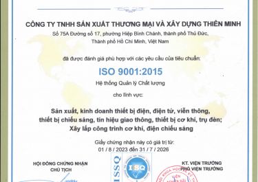 CHỨNG NHẬN ISO 9001 NĂM 2023-2026