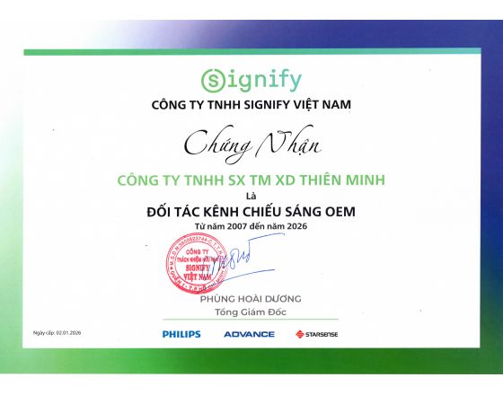 SIGNIFY - CHỨNG NHẬN OEM 2007-2026