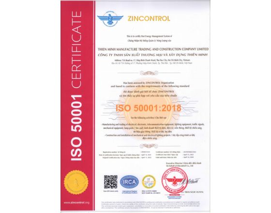 CHỨNG NHẬN ISO 50001 NĂM 2025-2028